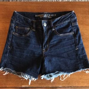 High rise American Eagle jean midi shorts